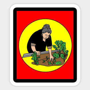 Retro Hobby Gardener Garden Gardener Sticker